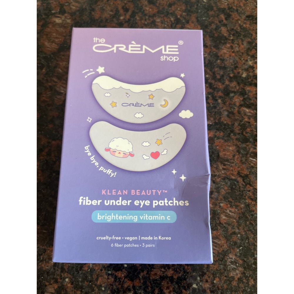 Creme Shop Klean Beauty Fiber Under Eye Patches‎ Brightening Vitamin C 3 Pairs